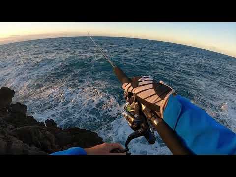 Shore Jigging - Strong wind and rough sea
