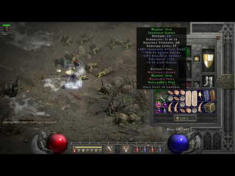 Diablo II Resurrected - Looting Magnus Skin Sharkskin Gloves from Eldritch - D2R - Diablo 2