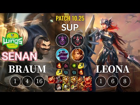 JAG Senan Braum vs Leona Sup - KR Patch 10.25