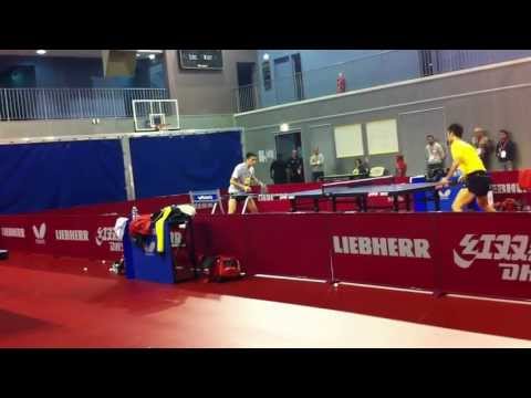 Wang Liqin and Xu Xin practicing