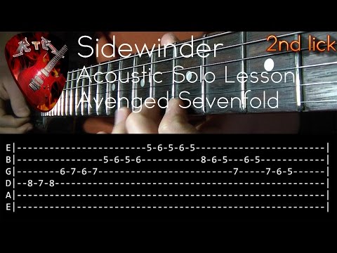 Sidewinder Acoustic Solo Lesson - Avenged Sevenfold (with tabs)