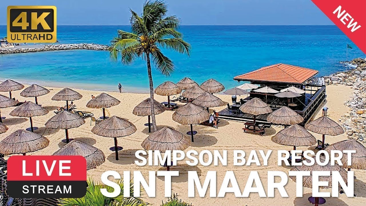 Simpson Bay Resort | Beach View | Sint Maarten 🌴💦 4K PTZ LIVE WEBCAM #2
