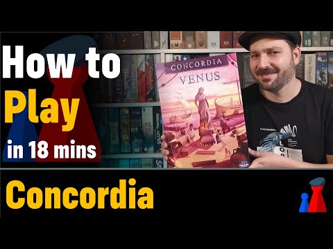 How to play Concordia Venus boardgame - Full teach + Visuals - Peaky Boardgamer