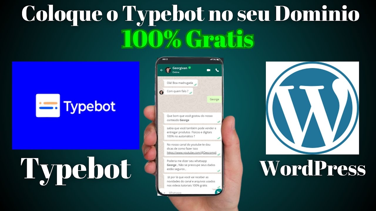 Como colocar o TypeBot dentro do WordPress , Typebot gratuito em um domínio personalisado