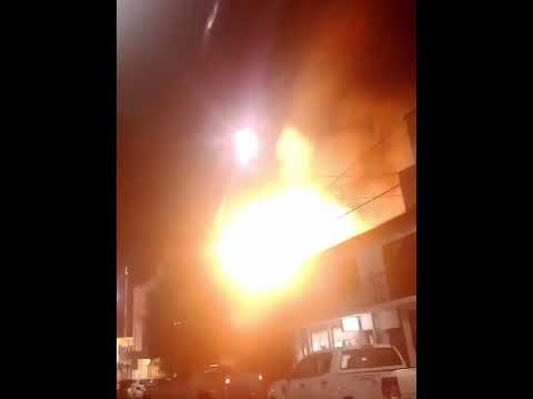 Un video captó el momento en el que estalla uno de los tubos de gas en el resto bar de Villaguay