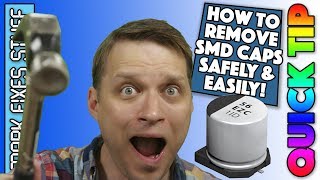 Removing Electrolytic Surface Mount Capacitors with Gentle Cutting