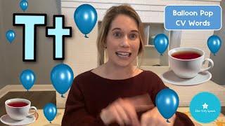 Speech Therapy for Kids | CV Words Balloon Pop