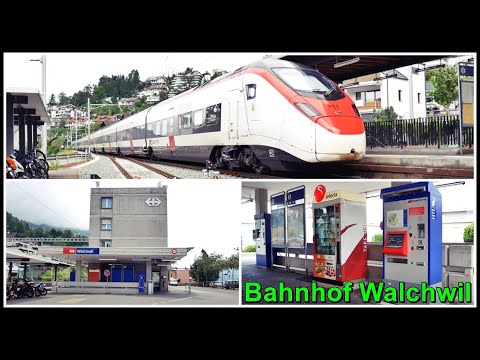 Trains @ the Swiss Station / Zugsichtungen beim kleinen Bahnhof Walchwil, Kanton Zug, Schweiz 2021