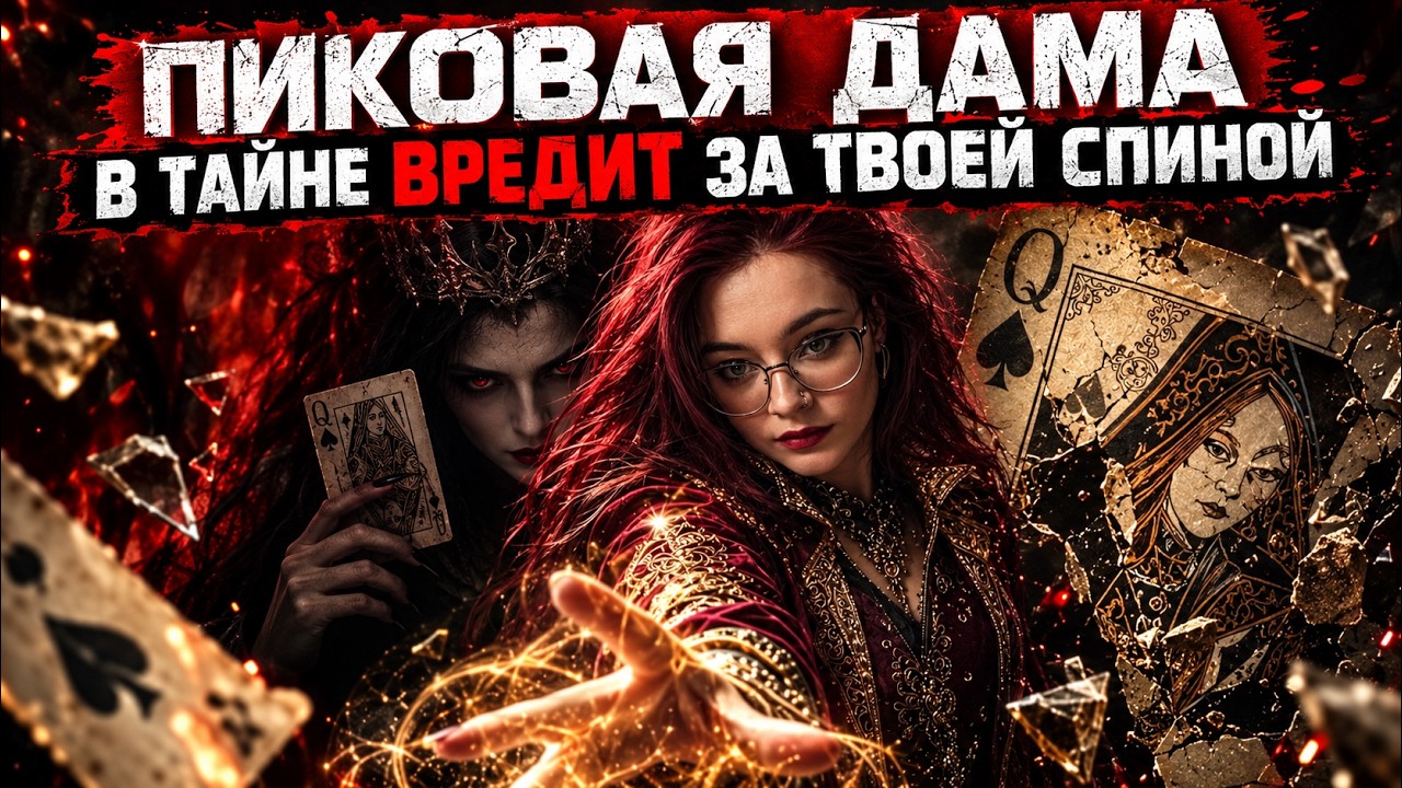 СРОЧНО!!! ПИКОВАЯ ДАМА В ТАЙНЕ ВРЕДИТ ЗА ТВОЕЙ СПИНОЙ 🧐⚡#гадание #таро #психо