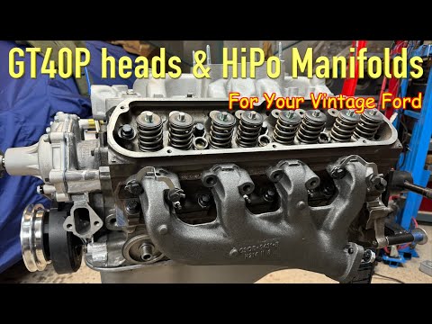 GT-40P Heads with HiPo Exhaust Manifolds on our 302 Project Engine