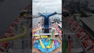 Carnival Paradise  Whale-Tail Exhaust & Water Park Fun #cruise #cruiseship #tampa Aug 10th 2025