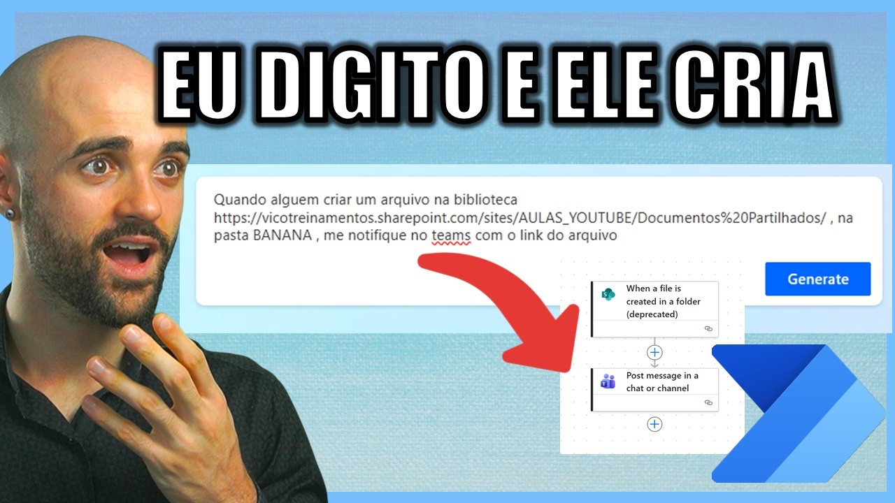 Power Automate com Copilot — criar cloud flow “só descrevendo”