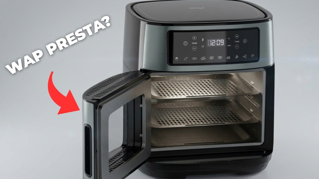 Miniatura da avaliação em vídeo de Fritadeira Elétrica Wap Air Fryer Oven Digital 12 Litros