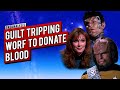 BEVERLY TRIES TO GUILT TRIP WORF INTO DONATING BLOOD | Analysis of “The Enemy” | Treknalysis