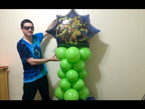 Easy Ninja Turtles Balloon Column Lesson Video