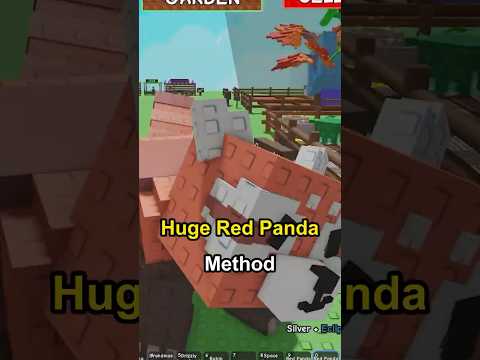 Huge Red Panda/any pet method #growagarden #roblox #fyp