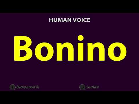 How To Pronounce Bonino