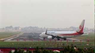 preview picture of video '巫家壩機場 2012年6月7日 奥凯航空BOING B737-800起飞'