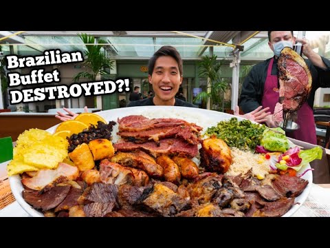 Brazilian Steakhouse Buffet DESTROYED! | Pro Eater vs...