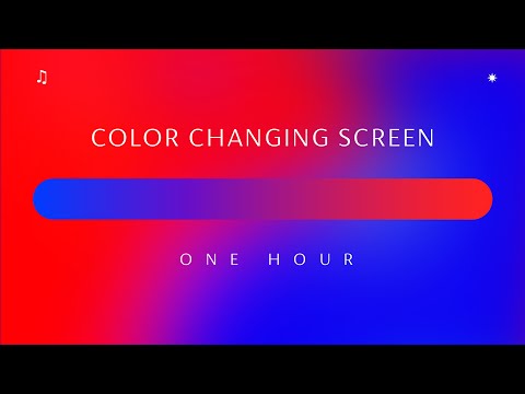 LED LIGHTS ✼ Red & Blue Smooth  Color Changing Screen ~ With Lofi Hip Hop Music ~ ONE HOUR