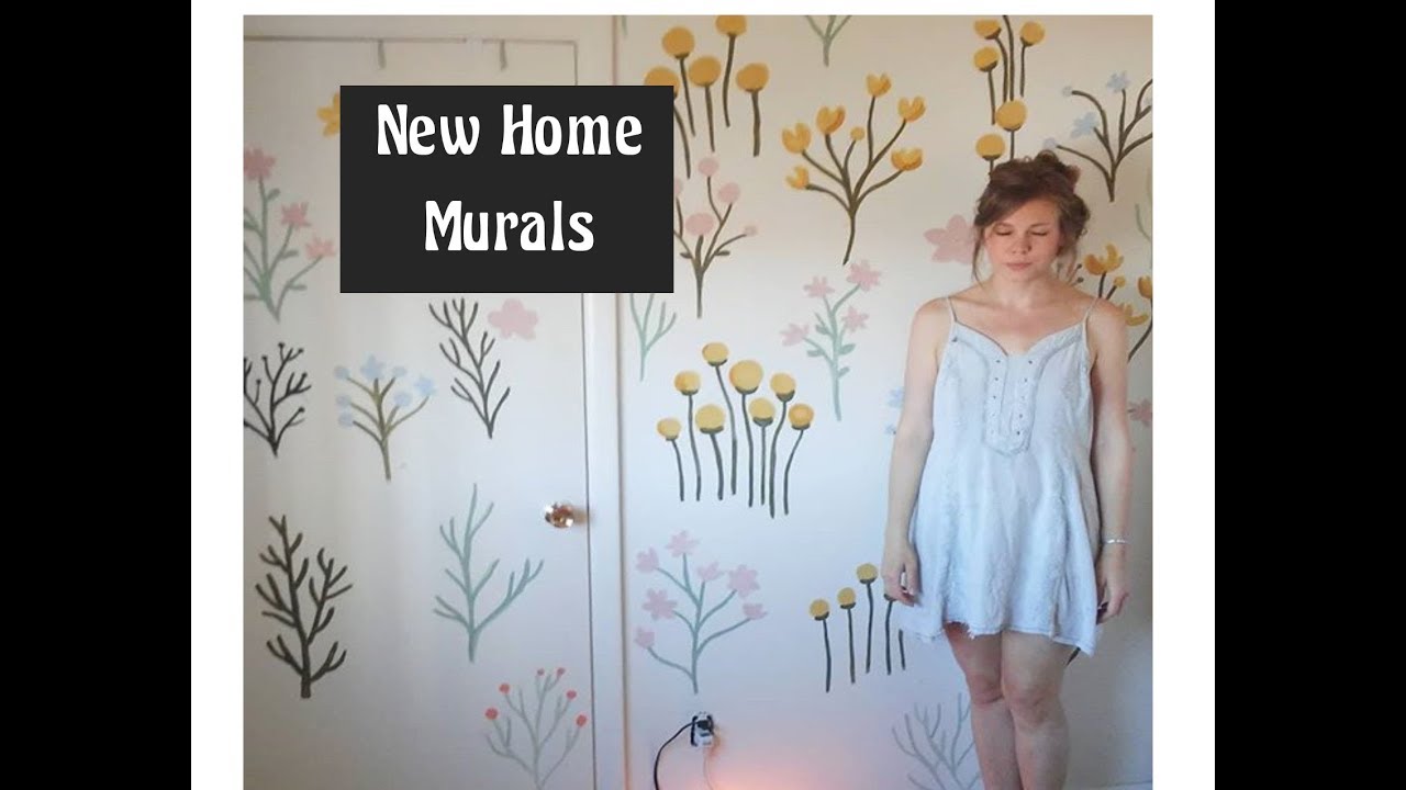 Floral Wallpaper Mural and Jungle Bedroom Mural by Juliana Lachance