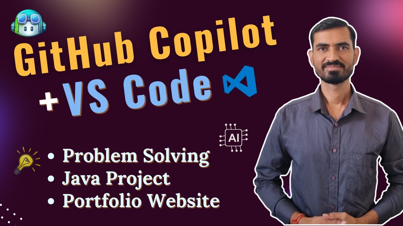 🔥GitHub Copilot in VS Code| DSA Problems, Java Project & Resume Website Tutorial 🚀