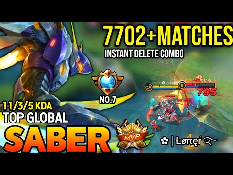 SABER BEST BUILD 2022 | TOP GLOBAL SABER GAMEPLAY | MOBILE LEGENDS✓