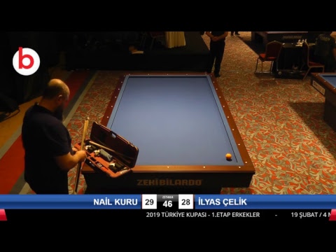 NAİL KURU & İLYAS ÇELİK Bilardo Maçı - 2019 TÜRKİYE KUPASI 1. ETAP ERKEKLER-6.ÖN ELEME