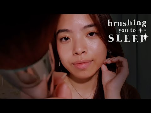 ASMR Brushing You Until You Close Your Eyes 😌 Classic Face Brushing & Sleepy Whispers For Sleep
