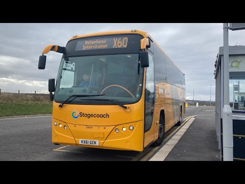 Stagecoach bluebird Volvo B9R Plaxton panther 2 53641 (KX6I GEK) service:X60
