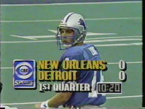 New Orleans saints vs  Detroit lions 1988