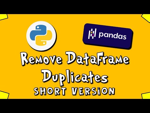Pandas Remove DataFrame Duplicates SV 5