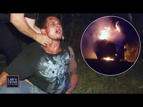 Wild Police Chase Ends with Fiery Car Crash That Sends Two Suspects Flying (COPS)