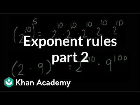 Exponent Rules Part 2