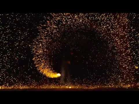 Reverse Video - Flaming Wire Wool Slow Motion