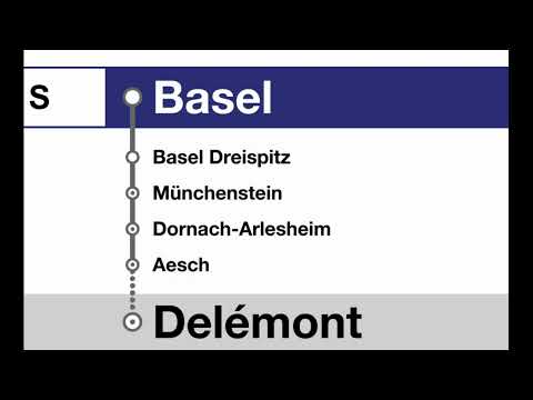 SBB CFF Ansage/annonce » S-Bahn Begrüssung in Basel SBB nach Délemont (2023) | SLBahnen