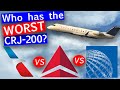 Delta American And United CRJ200 Regional Jet Comparison