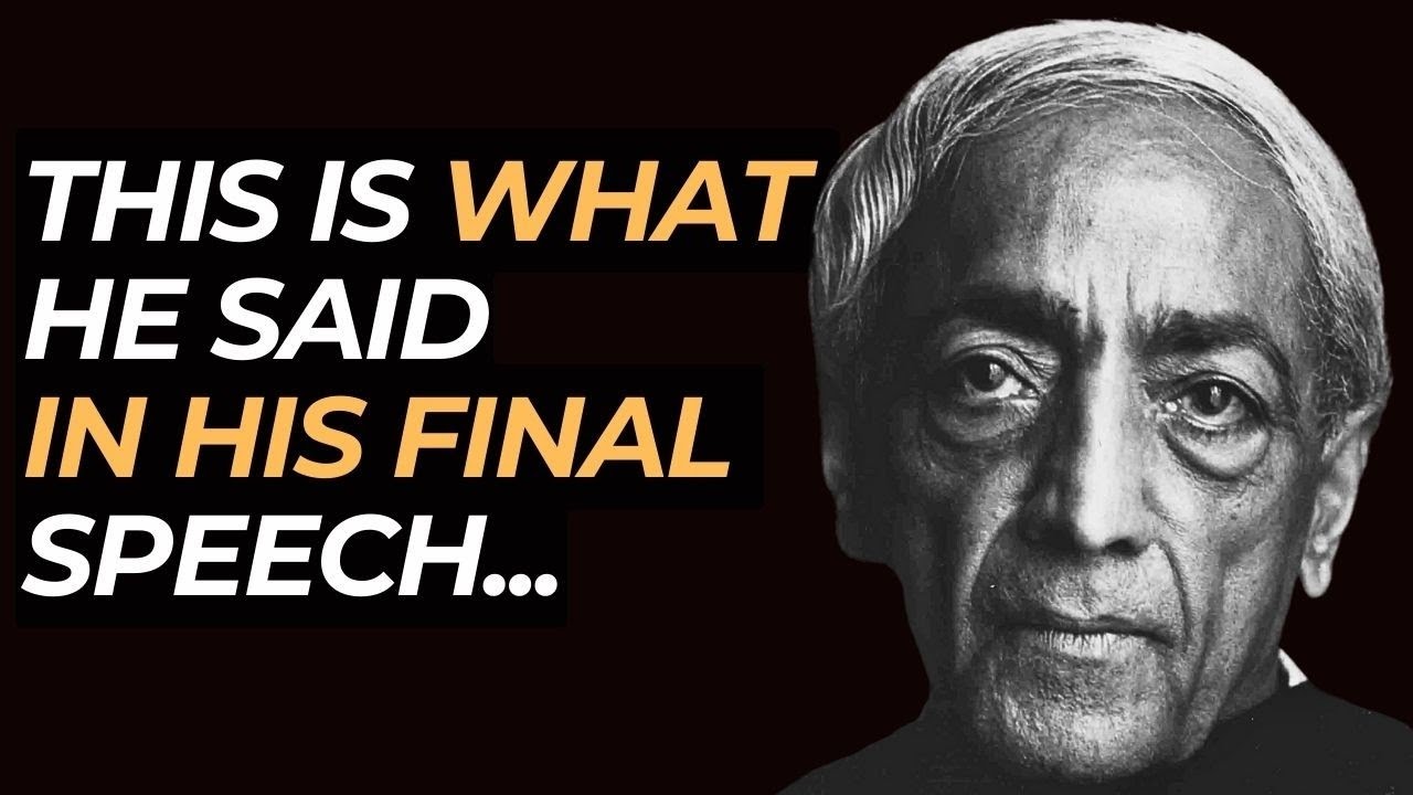 When Jiddu Krishnamurti Shocked His Audience
