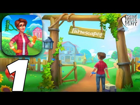 FARMSCAPES Gameplay Walkthrough Part 1 - Day 1 (iOS, Android)