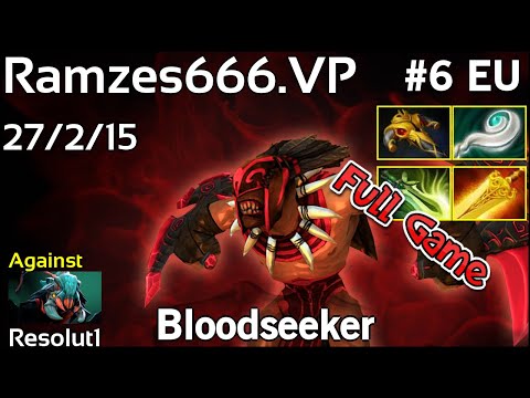 Ramzes666  Bloodseeker - Dota 2 Full Game 7.18