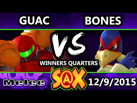 S@X 127 - Bones (Falco) Vs. Guac (Samus) SSBM Winners Quarters - Smash Melee