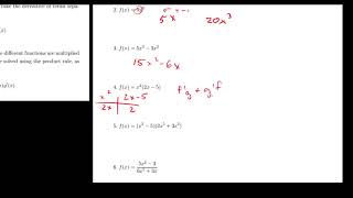 Basic Derivative Rules
