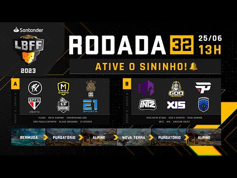 LBFF 2023 RODADA 32 AO VIVO - GRUPOS A E B | FREE FIRE ESPORTS BRASIL