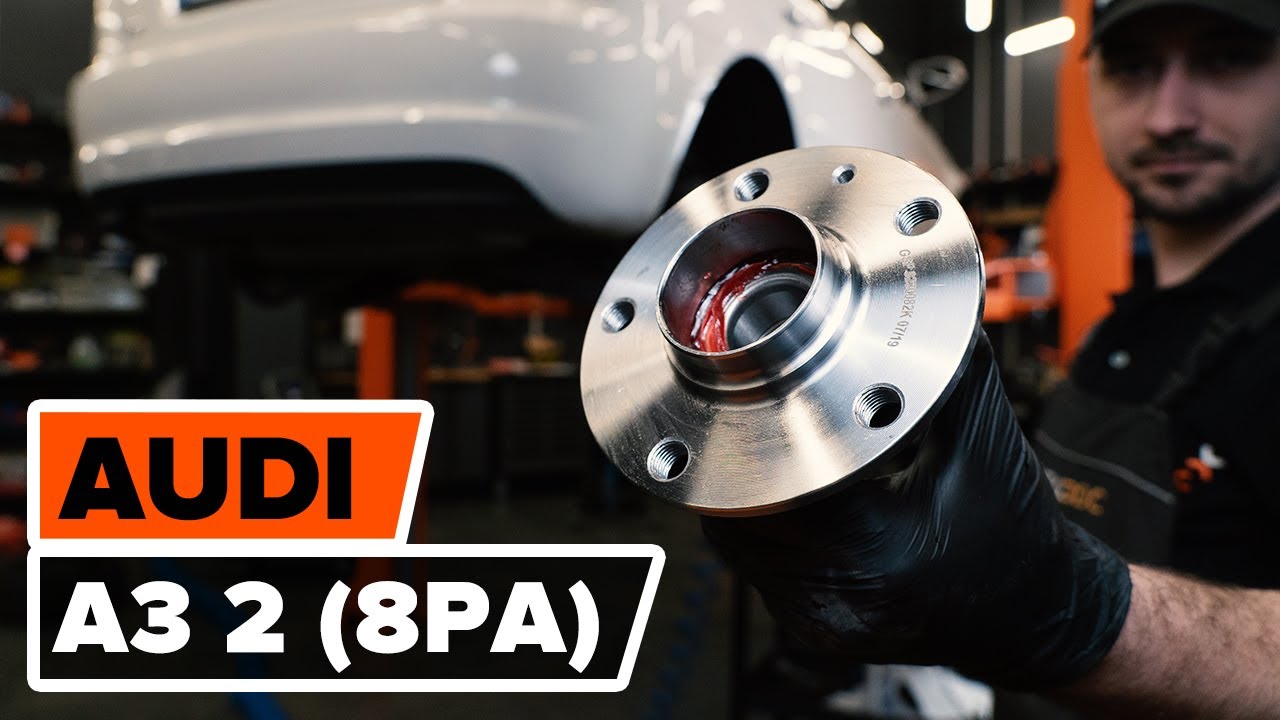 Kaip pakeisti Audi A3 8PA rato guolio: galas - keitimo instrukcija