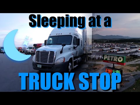 Sleeping at a Truck Stop - Taking showers, Coffee, Sleeping in a Semi-Truck | Regional Trucking