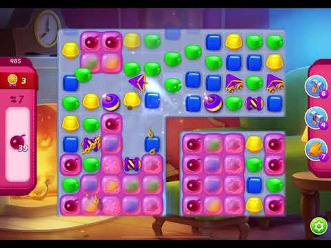 HomeScapes Level 485 no boosters (18 moves)