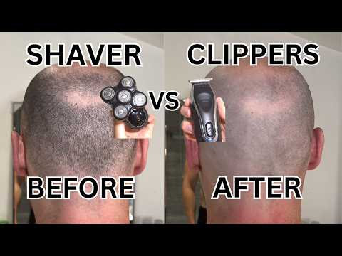 SHAVER vs CLIPPERS For BALD HEAD SHAVING *Comparison*