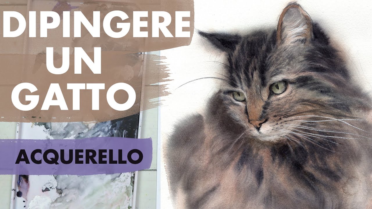 Tutorial | Come dipingere un gatto ad acquerello 🐈🎨