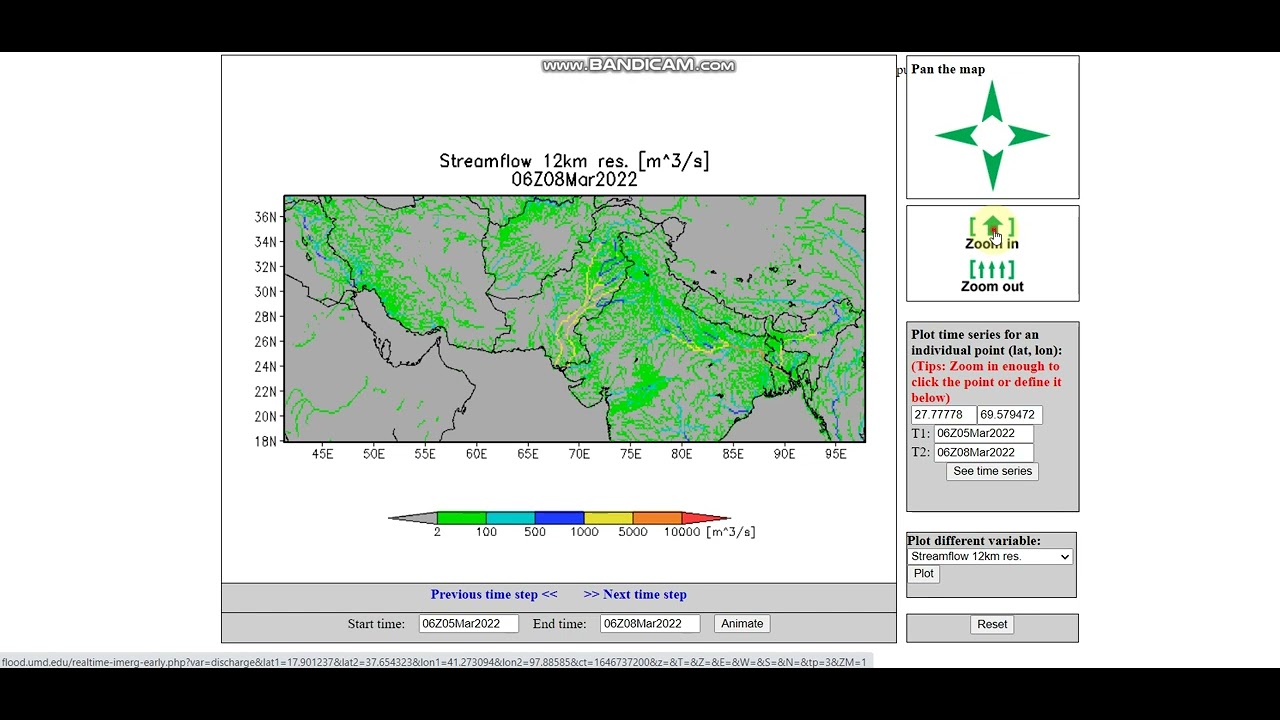 River Discharge Data Download-  Global Flood Monitoring System (GFMS)