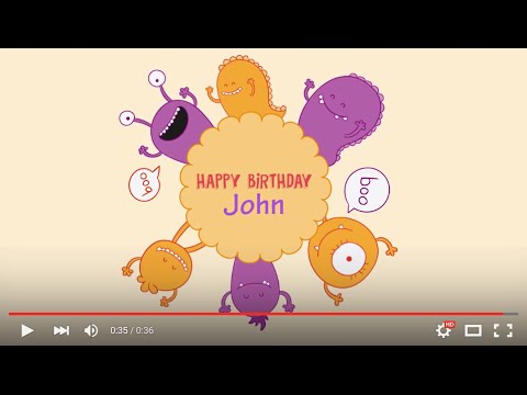 Happy Birthday John, full HD 1080p